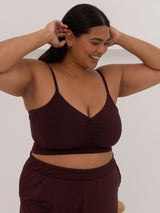 Free label slow fashion carrie bra, spaghetti strap bralette with adjustable straps