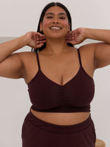 Free label slow fashion carrie bra, spaghetti strap bralette with adjustable straps