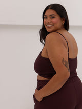 Free label slow fashion carrie bra, spaghetti strap bralette with adjustable straps