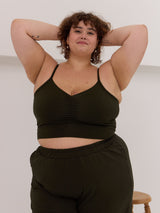 Free Label Carrie Bra, adjustable strap bralette with ruching, plus size