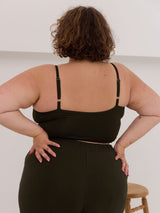 Free Label Carrie Bra, adjustable strap bralette with ruching, plus size