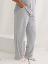 sustainable canadian made lyocell pajama pants, matching grey pjs
