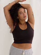 Free Label wireless elastic free bra, nursing bra, dark brown