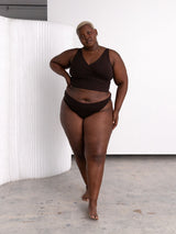 Dark brown canadian made nursing bra bamboo plus size