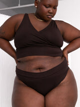 Dark brown canadian made nursing bra bamboo plus size
