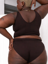 Dark brown canadian made nursing bra bamboo plus size