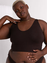 Dark brown canadian made nursing bra bamboo plus size