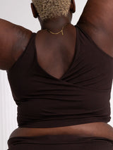 Dark brown canadian made nursing bra bamboo plus size