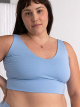 canadian made blue bamboo nursing bra