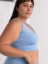 canadian made blue bamboo nursing bra