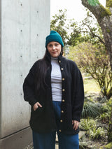 Black alpaca cardigan