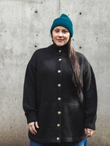 Black alpaca cardigan
