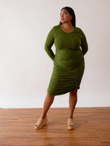MOSS LONG-SLEEVE JULES DRESS