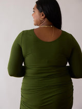 MOSS LONG-SLEEVE JULES DRESS