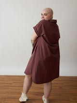 Ethically made button down dress, nursing friendly, plus size inclusive, t-shirt dress