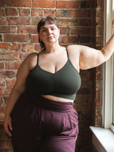 Free Label Carrie Bra, adjustable strap bralette with ruching, plus size