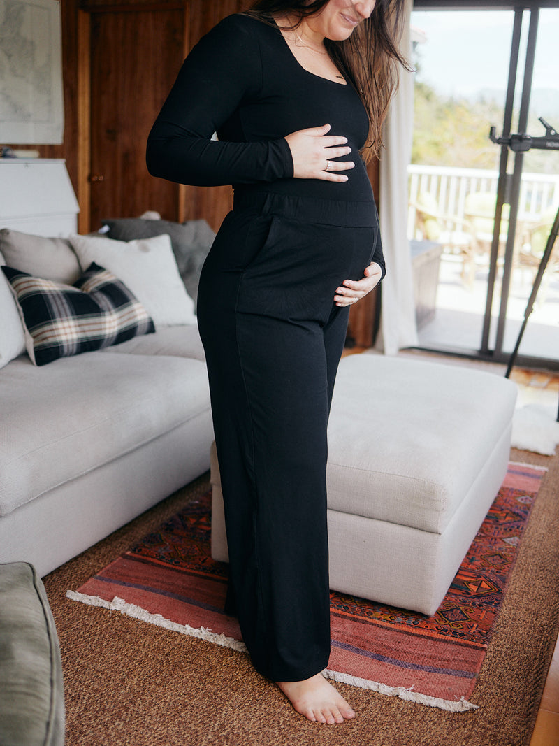 ethically made bamboo pants for pregnancy