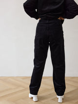 BLack Corduroy Straight leg pant made in Canada Free Label slow fashion