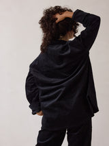 Black Corduroy Shacket, Free Label slow fashion ethically made cord jacket