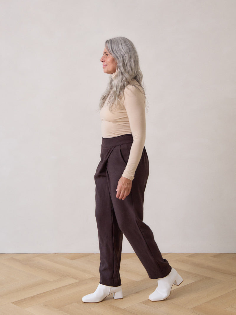 Free Label pull on faux wrap pant work appropriate slow fashion