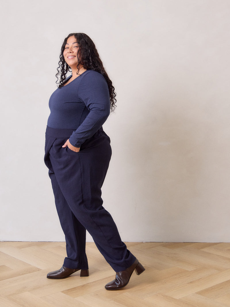 Free Label wrap Ava Pant work friendly straight leg plus size trouser