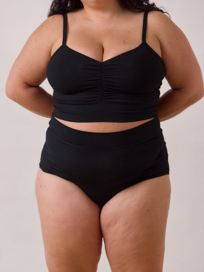 Free Label ultra high rise underwear bamboo panties