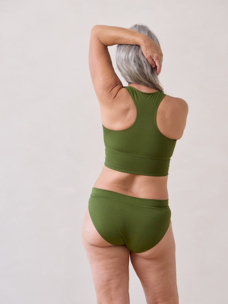 Free Label Moss Goldie Bra, bamboo raceback lounge bra