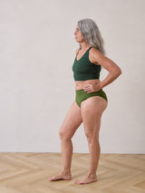 Free Label Goldie Bra racerback bamboo bra in Basil