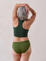 Free Label Goldie Bra racerback bamboo bra in Basil