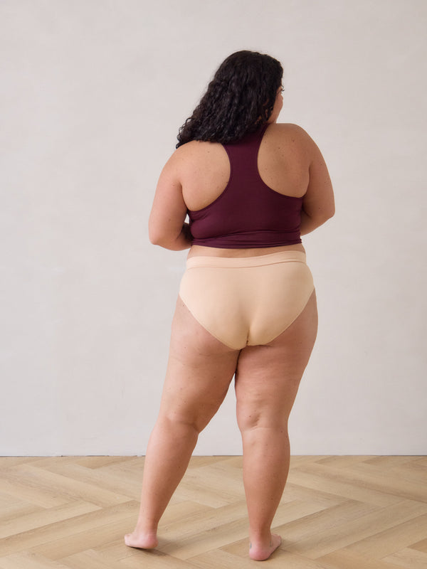 Free Label Canadian made bamboo racerback bra. The Goldie Bra in Syrah