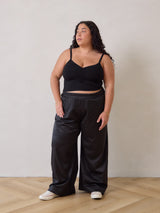 Black Leopard Loretta wide leg pant