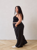 Black Leopard Loretta wide leg pant