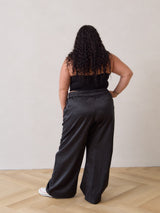 Black Leopard Loretta wide leg pant