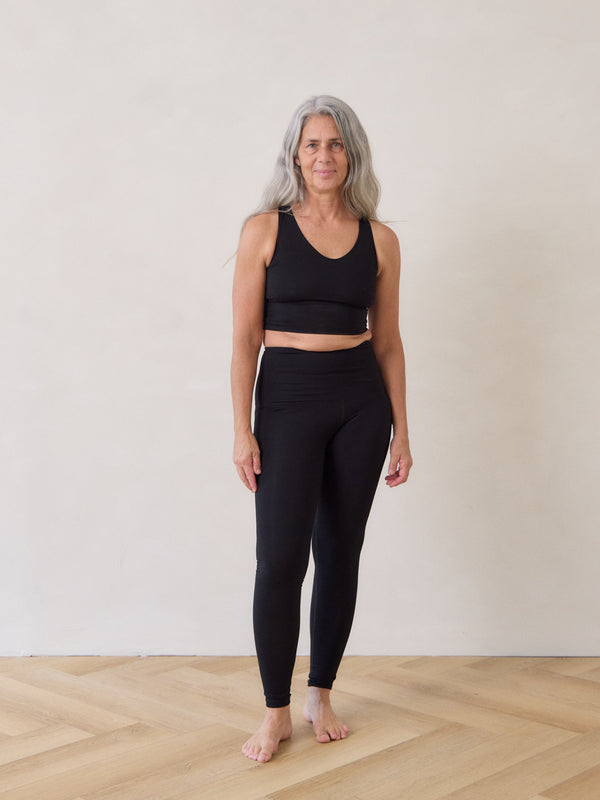 Free Label Black bamboo Robson Tight made in canada