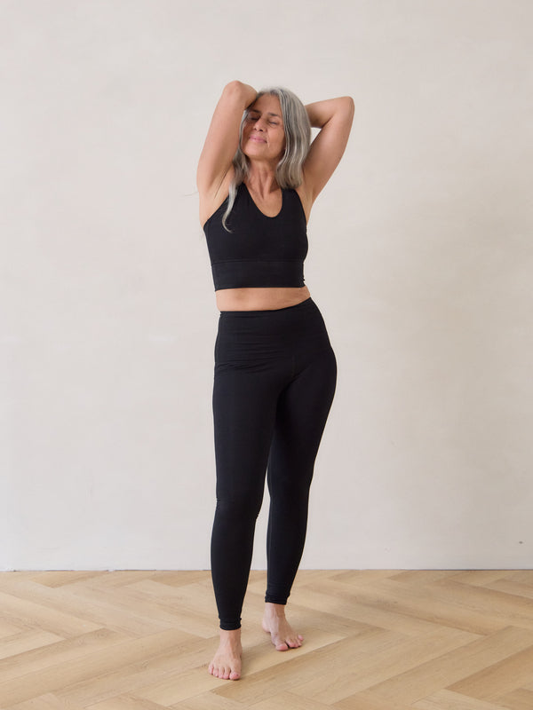 Free Label Black bamboo Robson Tight made in canada