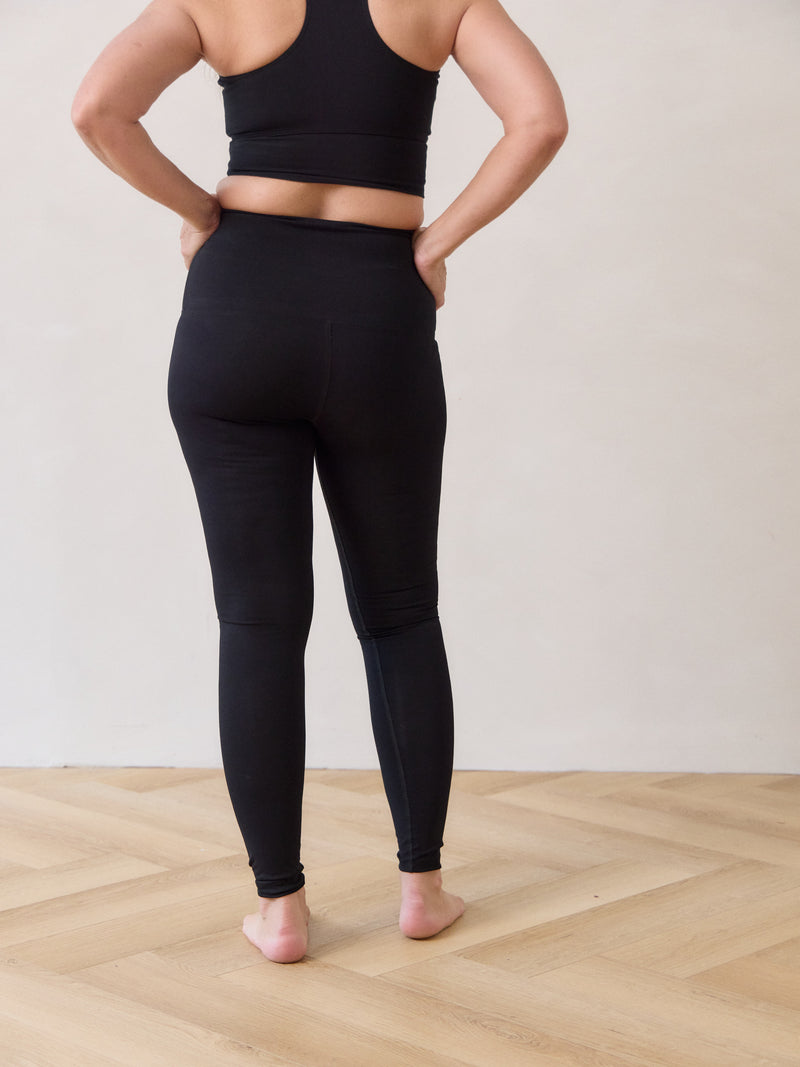 Free Label Black bamboo Robson Tight made in canada