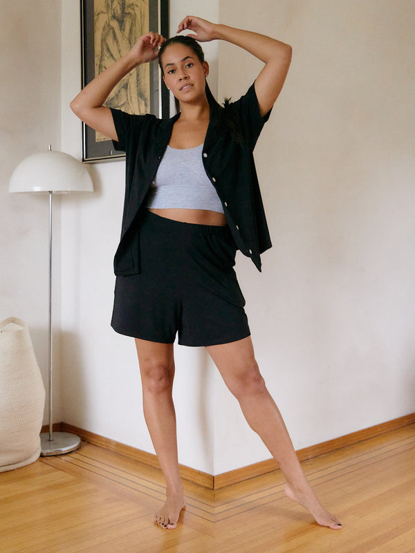BLACK MAGGIE PJ SHORT