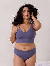Pebble lavender bamboo bralette slow fashion free label andie bra