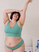 Free Label Seafoam Green Andie Bra. Plus size canadian made bra