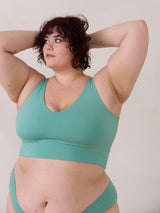 Free Label Seafoam Green Andie Bra. Plus size canadian made bra
