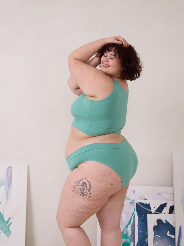 Free Label seafoam green Kimmie Undies - Canadian slow fashion size inclusive