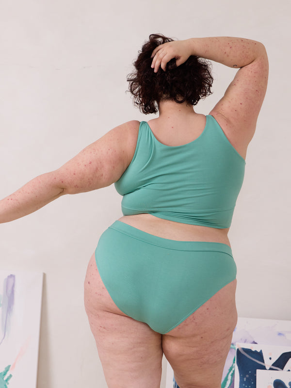 Free Label seafoam green Kimmie Undies - Canadian slow fashion size inclusive