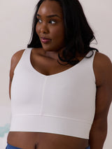 White bamboo bralette slow fashion free label becky bra