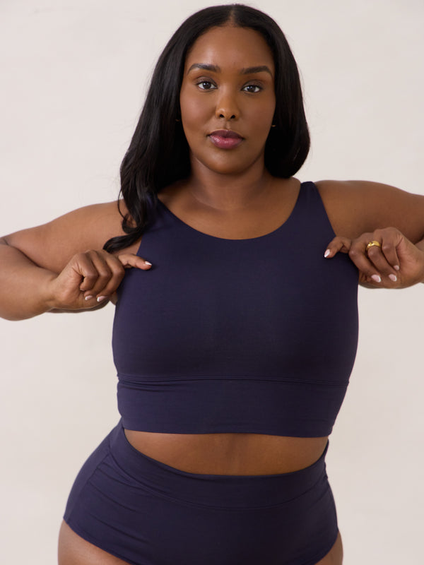 Ink Andie Bra by Free Label clothing. Reversible Canadian made bamboo bra
