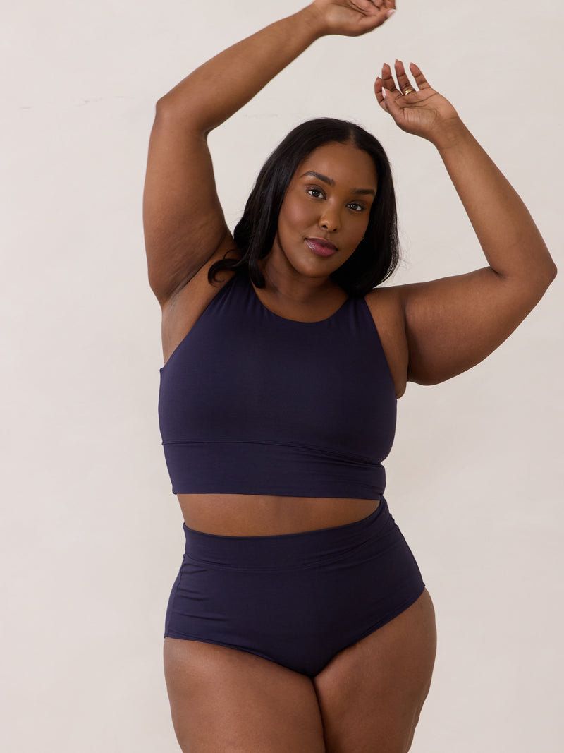 Ink Andie Bra by Free Label clothing. Reversible Canadian made bamboo bra