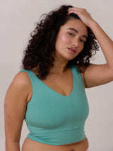Free Label Seafoam Becky Bra, made in canada bamboo bra for big busts. Size inclusive slow fashion