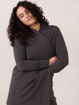 Diane Cardigan. Free Label french terry open cardigan. Ethically made organic and plus size friendly