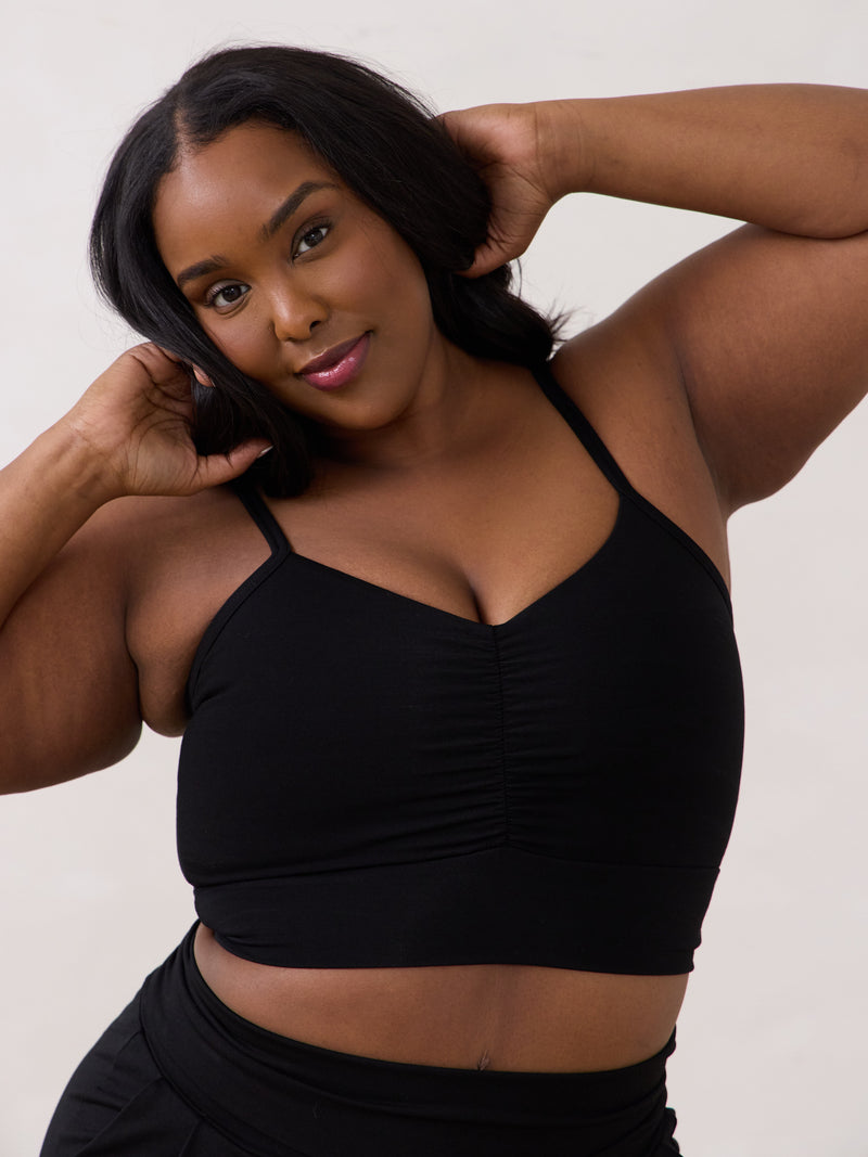 Canadian made bamboo bralette for big busts carrie bra free label