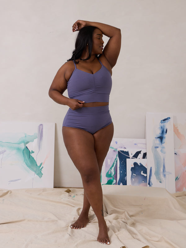 Slow fashion ethically made bralette. canadian brand size inclusive