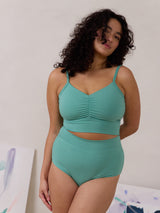 Free Label Seafoam Green Carrie Bra.  spaghetti strap bamboo bra made in Canada.